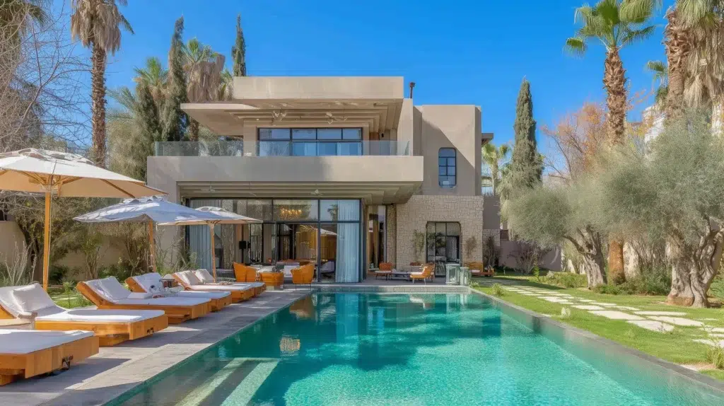 modern and luxurious villa in the middle of marrakech