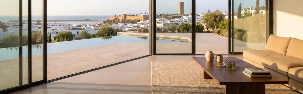Luxury villa in Souissi with infinity pool and views over the Oudayas, guide to Rabat property prices 2026